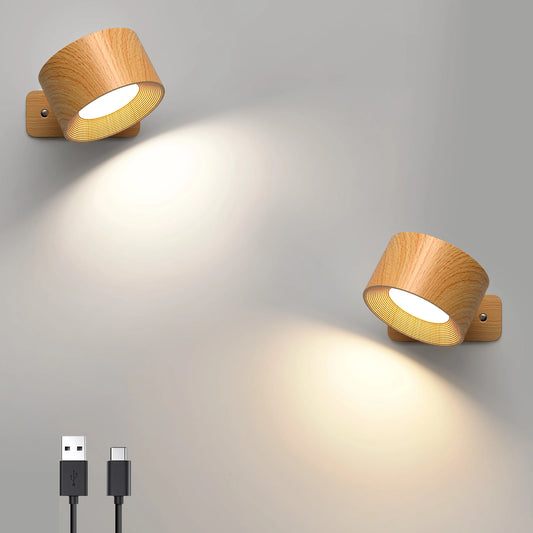Applique Murale LED Tactile Sans Fil 3 Modes Rotative