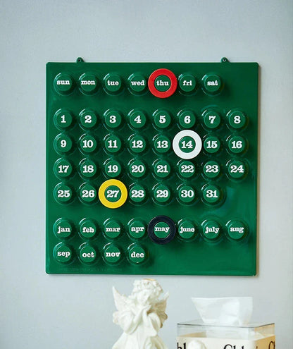Calendrier Mural Rétro Ring A Date – Alliez Style Vintage et Organisation Quotidienne