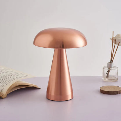Lampe Champignon Métal Brossé Design Moderne