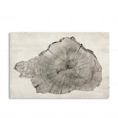 Toile Abstraite Anneaux d’Arbre – L’Art du Temps Gravé par la Nature