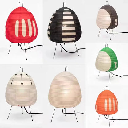 Lampe Japonaise Colorée en Papier de Riz – Élégance Wabi-Sabi pour une Ambiance Apaisante