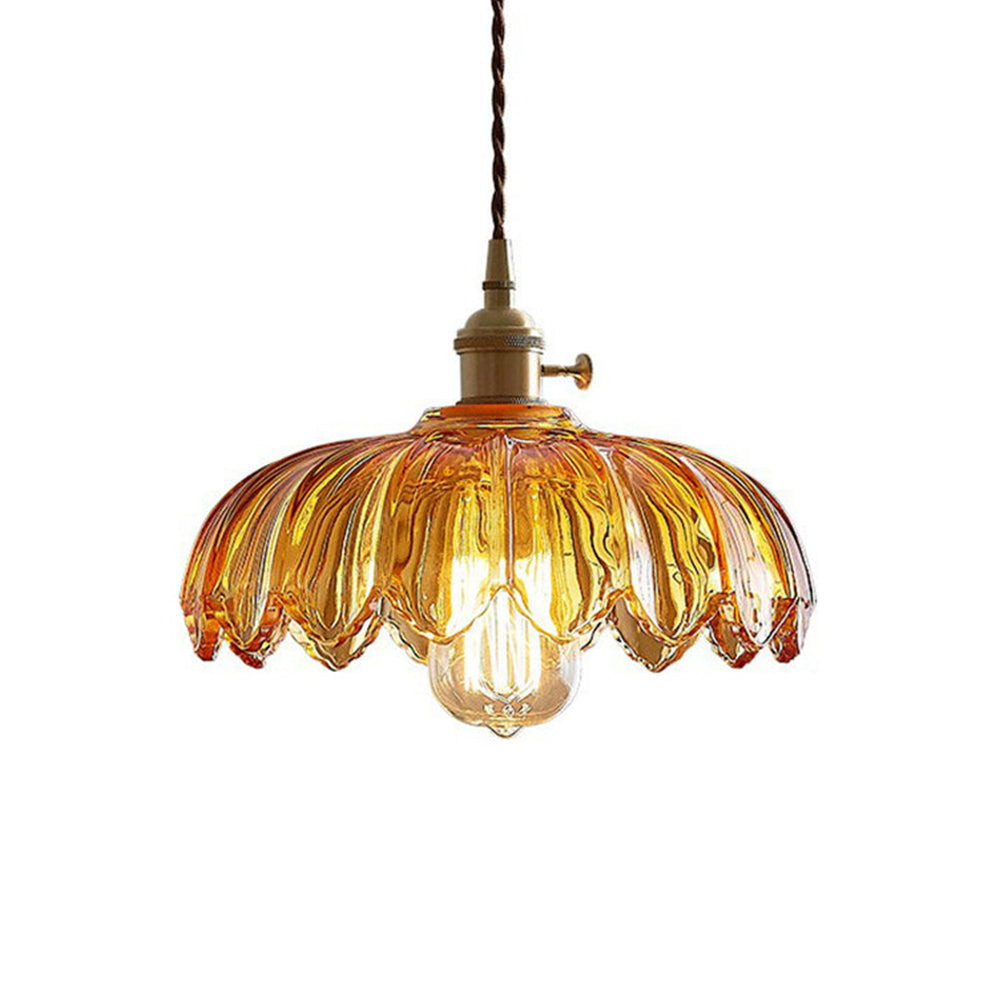 Suspension Vintage Émaillée à Motif Floral | Charme Rétro et Élégance
