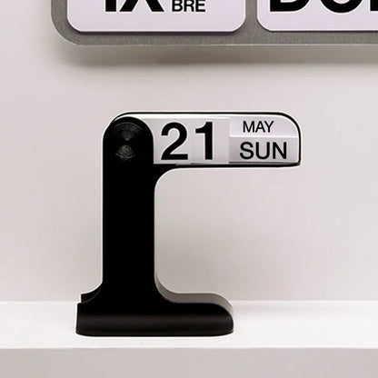 Calendrier de Bureau Minimaliste Noir – Élégance Moderne et Fonctionnelle