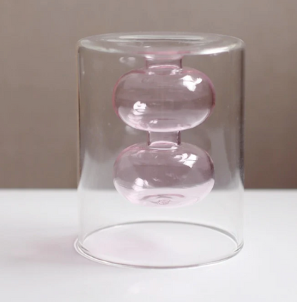 Vase Terrarium en Verre, Design Coloré