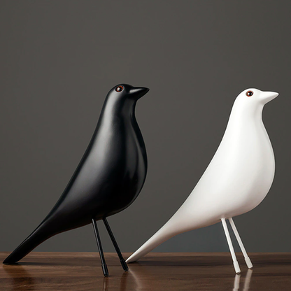 Oiseau Décoratif Scandinave Noir/Blanc Design Nordic
