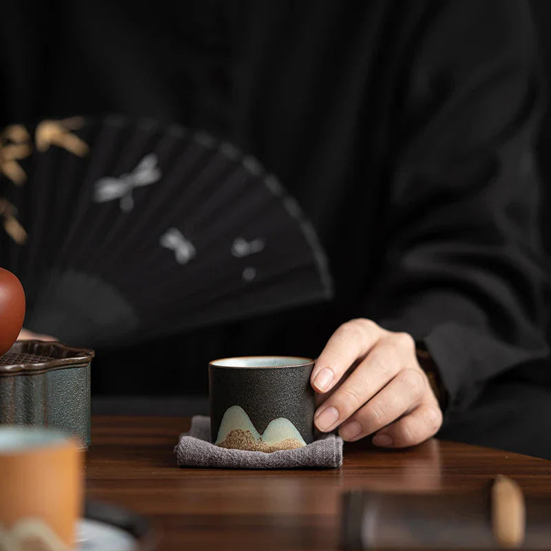 Ensemble Cadeau de 6 Tasses à Espresso Rustiques Fait Main