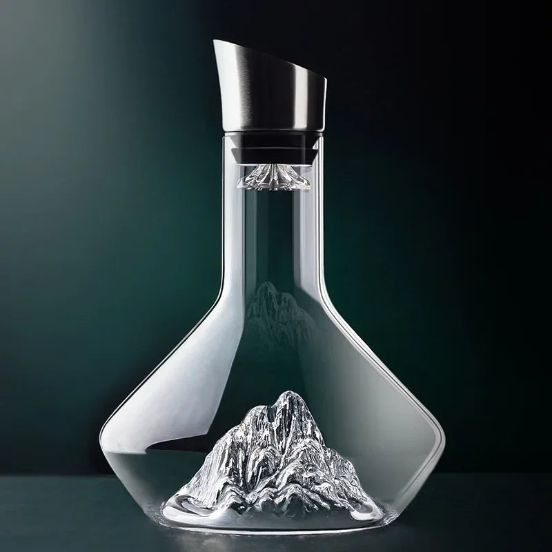 1500ml Iceberg Decanter - Décanteur de Luxe en Cristal Sans Plomb pour Vin Rouge