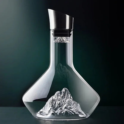 1500ml Iceberg Decanter - Décanteur de Luxe en Cristal Sans Plomb pour Vin Rouge