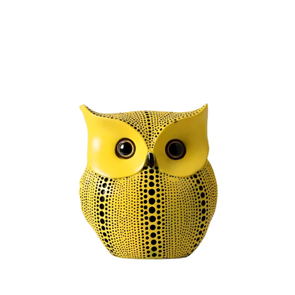 Figurines Décoratives Jaunes Style Kusama – Sculptures Pop Art Modernes en Résine