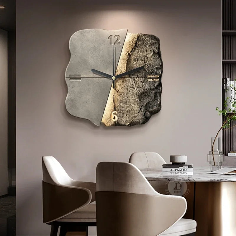 AbstractElegance – Horloge murale de luxe au design créatif en grès