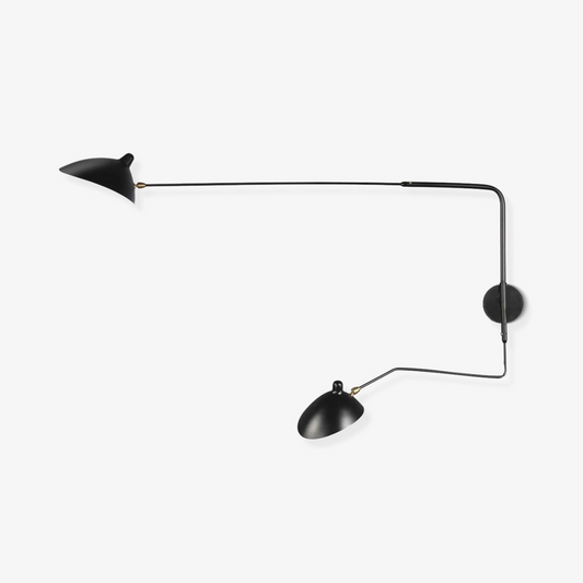 Applique Murale, Bras Orientable, Métal Noir ou Blanc