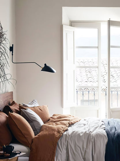 Applique Murale, Bras Orientable, Métal Noir ou Blanc