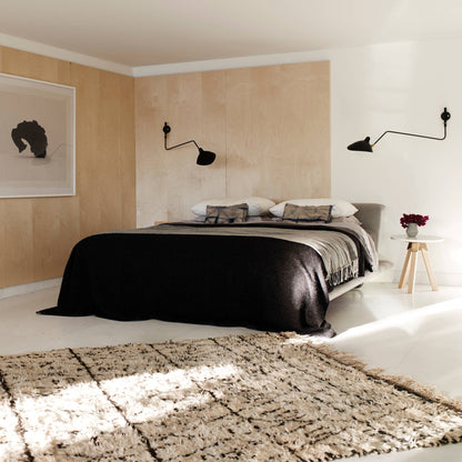 Applique Murale, Bras Orientable, Métal Noir ou Blanc