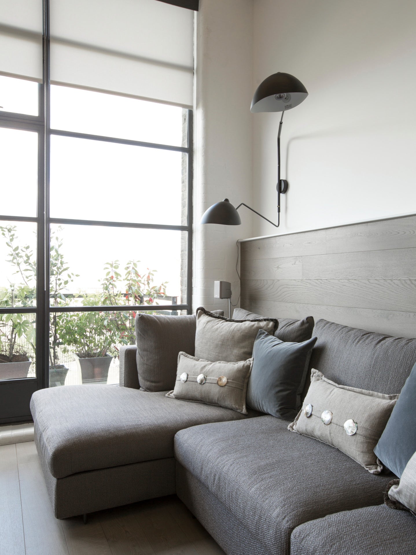 Applique Murale, Bras Orientable, Métal Noir ou Blanc