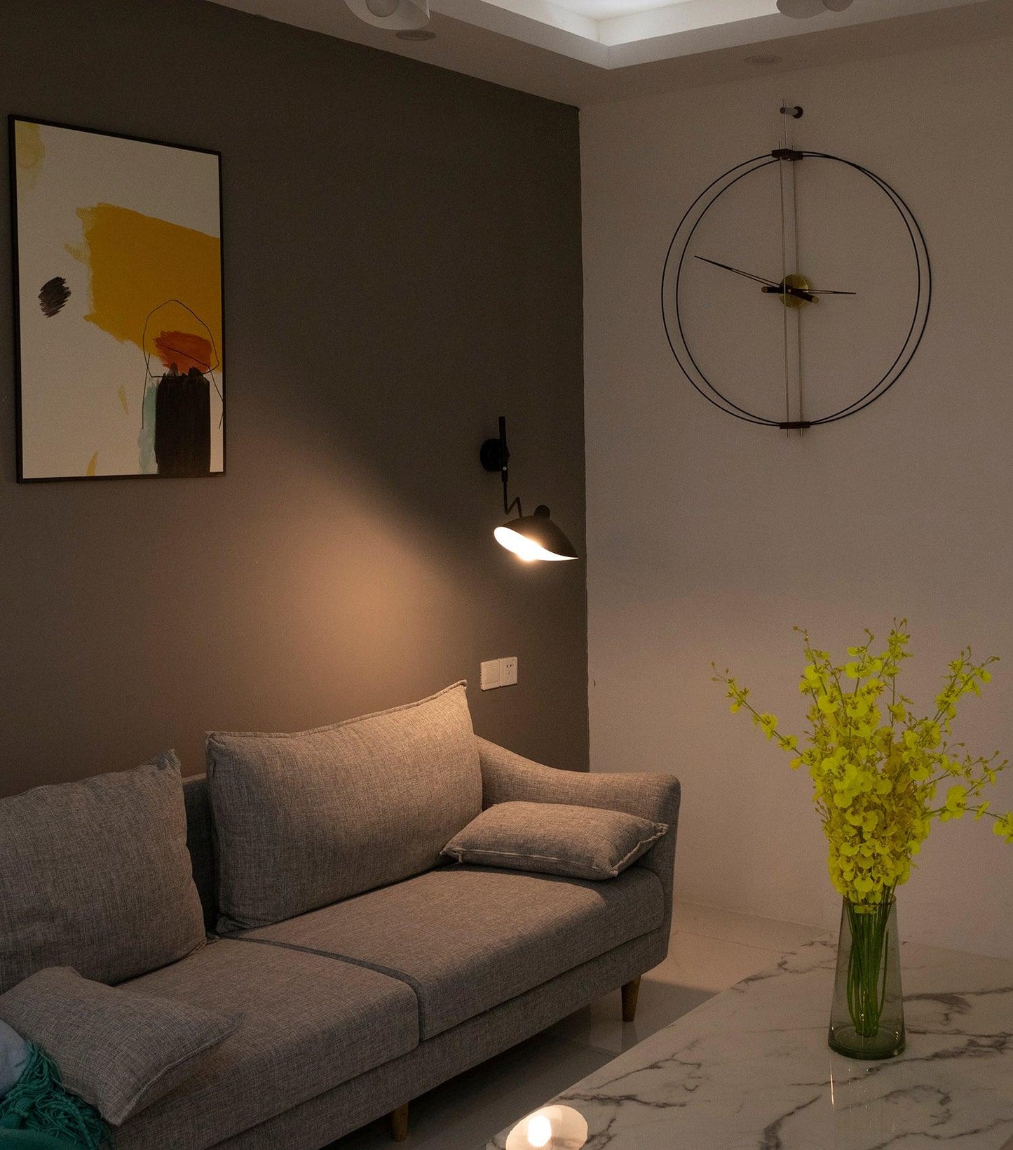 Applique Murale, Bras Orientable, Métal Noir ou Blanc