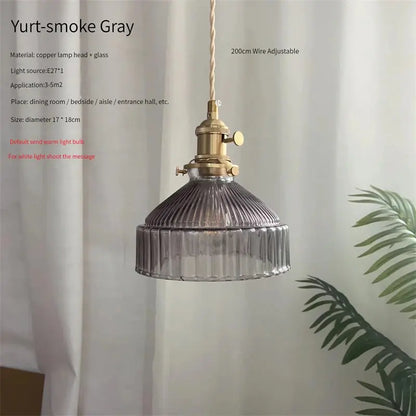 Suspension Scandinave, Abat-Jour en Verre Vert, Hauteur Réglable