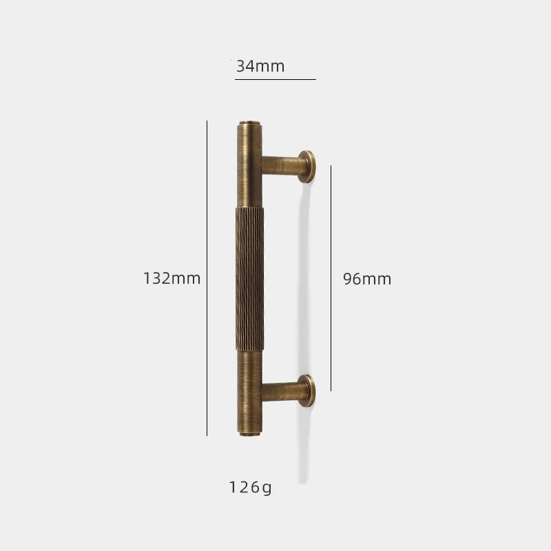 Poignée de Meuble Laiton Antique, Finition Bronze