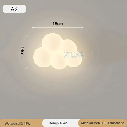 Lampe Murale Nuage Cartoon | Applique Mignonne pour Chambre d'Enfant et Chambre de Bébé