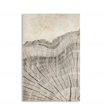 Toile Abstraite Anneaux d’Arbre – L’Art du Temps Gravé par la Nature