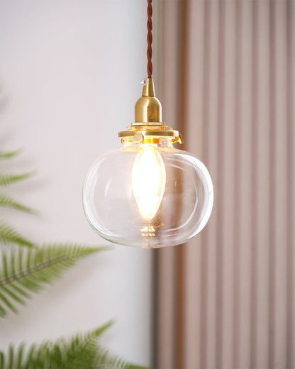 Lampe Suspendue Rétro en Verre Soufflé à la Main – Élégance Vintage pour Tous les Intérieurs