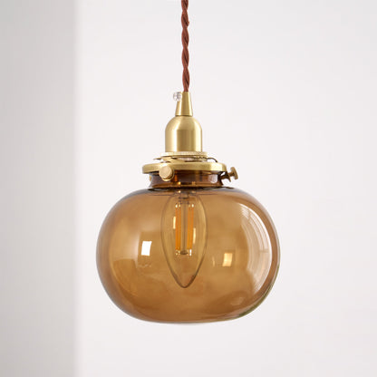 Lampe Suspendue Rétro en Verre Soufflé à la Main – Élégance Vintage pour Tous les Intérieurs