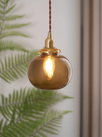 Lampe Suspendue Rétro en Verre Soufflé à la Main – Élégance Vintage pour Tous les Intérieurs