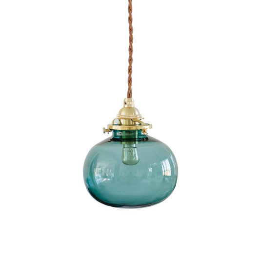 Lampe Suspendue Rétro en Verre Soufflé à la Main – Élégance Vintage pour Tous les Intérieurs