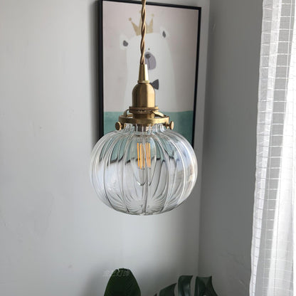 Lampe Suspendue Rétro en Verre Soufflé à la Main – Élégance Vintage pour Tous les Intérieurs