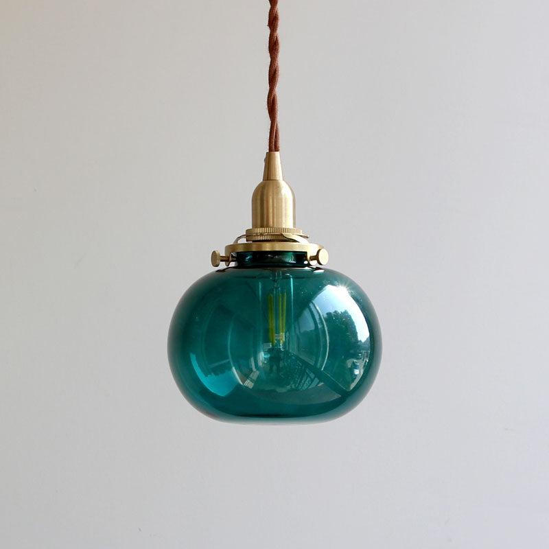 Lampe Suspendue Rétro en Verre Soufflé à la Main – Élégance Vintage pour Tous les Intérieurs