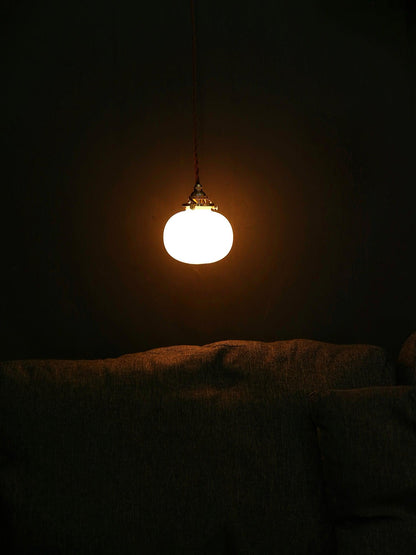 Lampe Suspendue Rétro en Verre Soufflé à la Main – Élégance Vintage pour Tous les Intérieurs