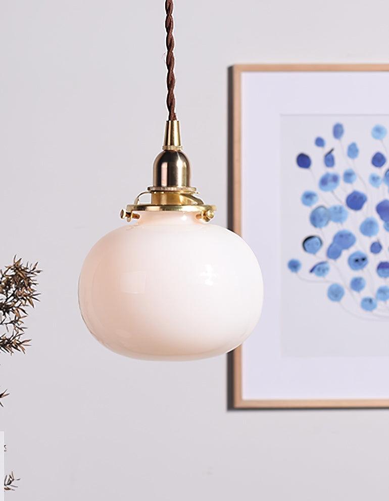Lampe Suspendue Rétro en Verre Soufflé à la Main – Élégance Vintage pour Tous les Intérieurs