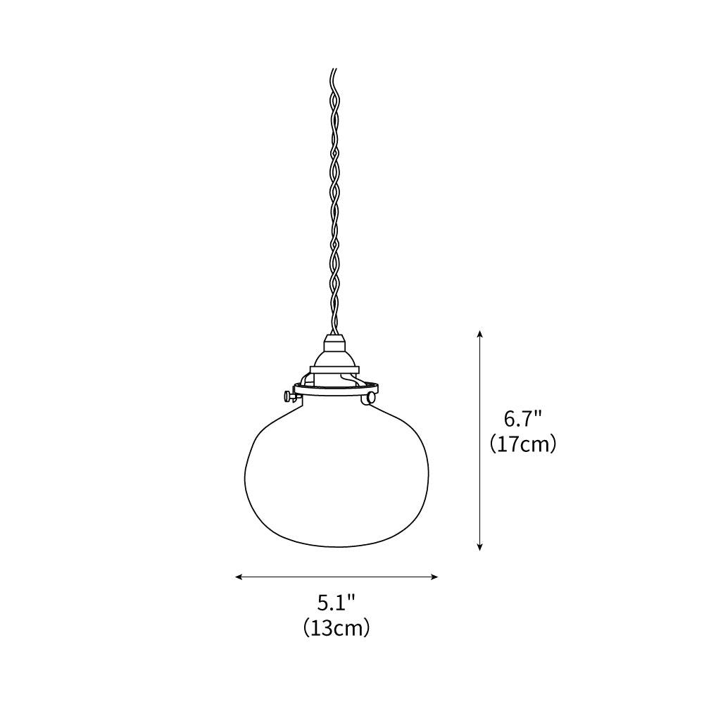 Lampe Suspendue Rétro en Verre Soufflé à la Main – Élégance Vintage pour Tous les Intérieurs