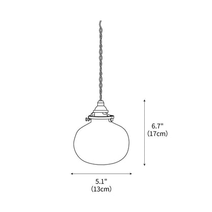 Lampe Suspendue Rétro en Verre Soufflé à la Main – Élégance Vintage pour Tous les Intérieurs