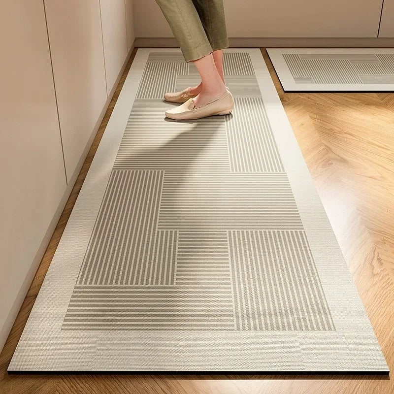 Tapis de Cuisine Nordique, Absorbant & Antidérapant