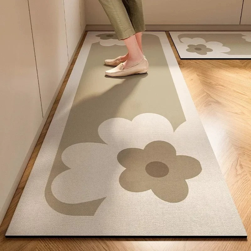 Tapis de Cuisine Nordique, Absorbant & Antidérapant