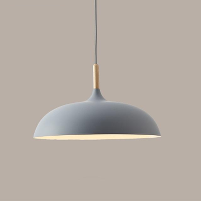 Suspensions Pastel en Métal et Bois – Éclairage Élégant et Moderne