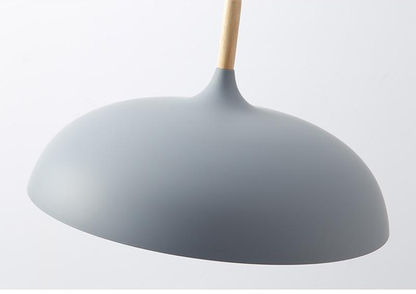 Suspensions Pastel en Métal et Bois – Éclairage Élégant et Moderne