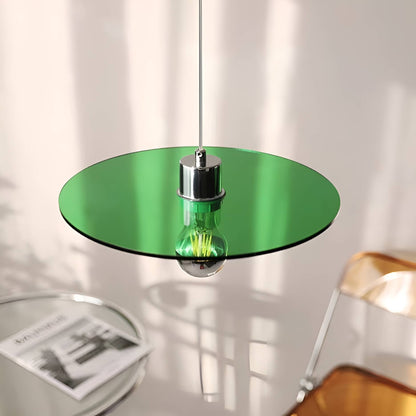 Suspension Space Age Acrylique Disque Volant Rétro