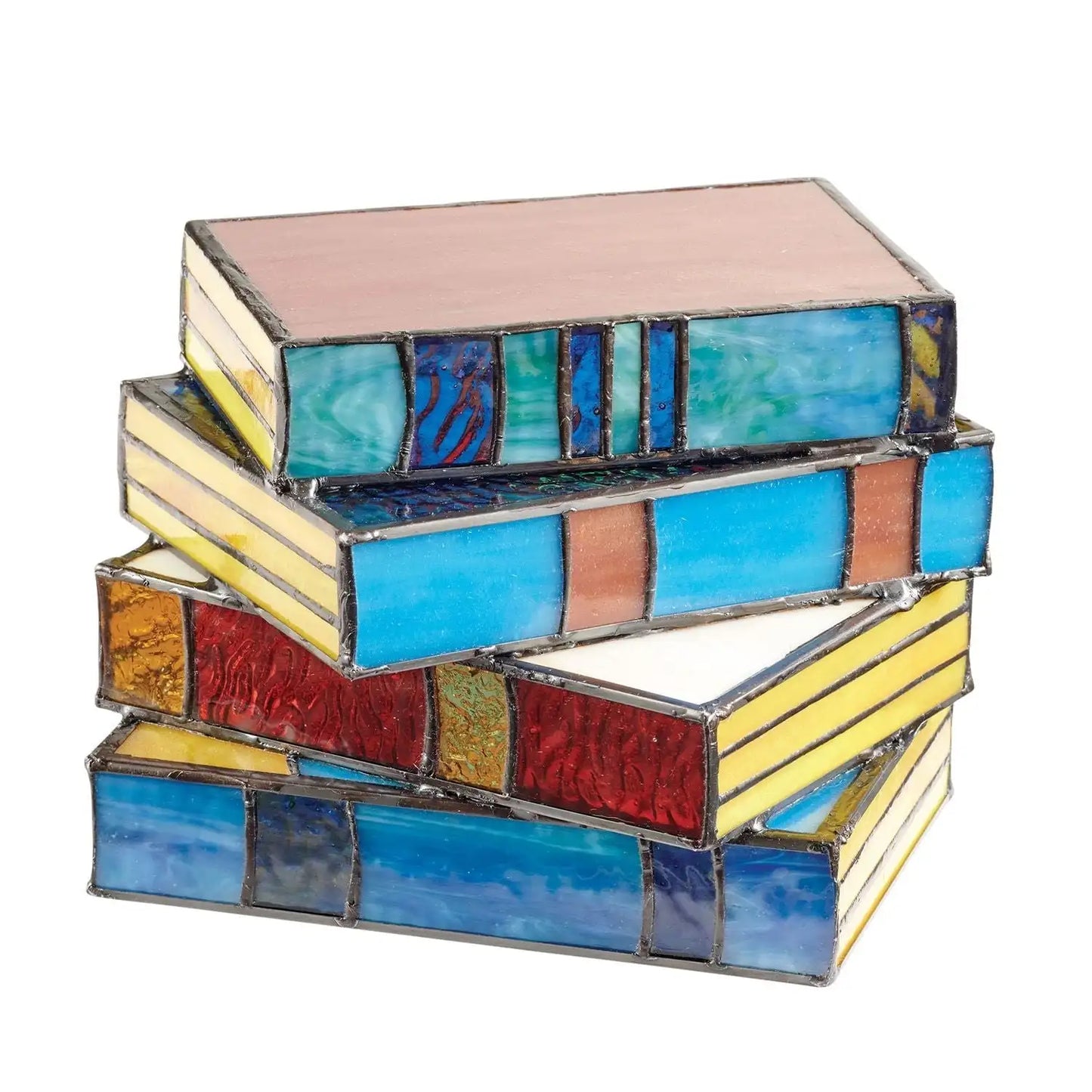 GlassNovel | Lampe en Verre Coloré pour Livres - Éclairage Artistique et Original