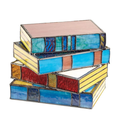 GlassNovel | Lampe en Verre Coloré pour Livres - Éclairage Artistique et Original