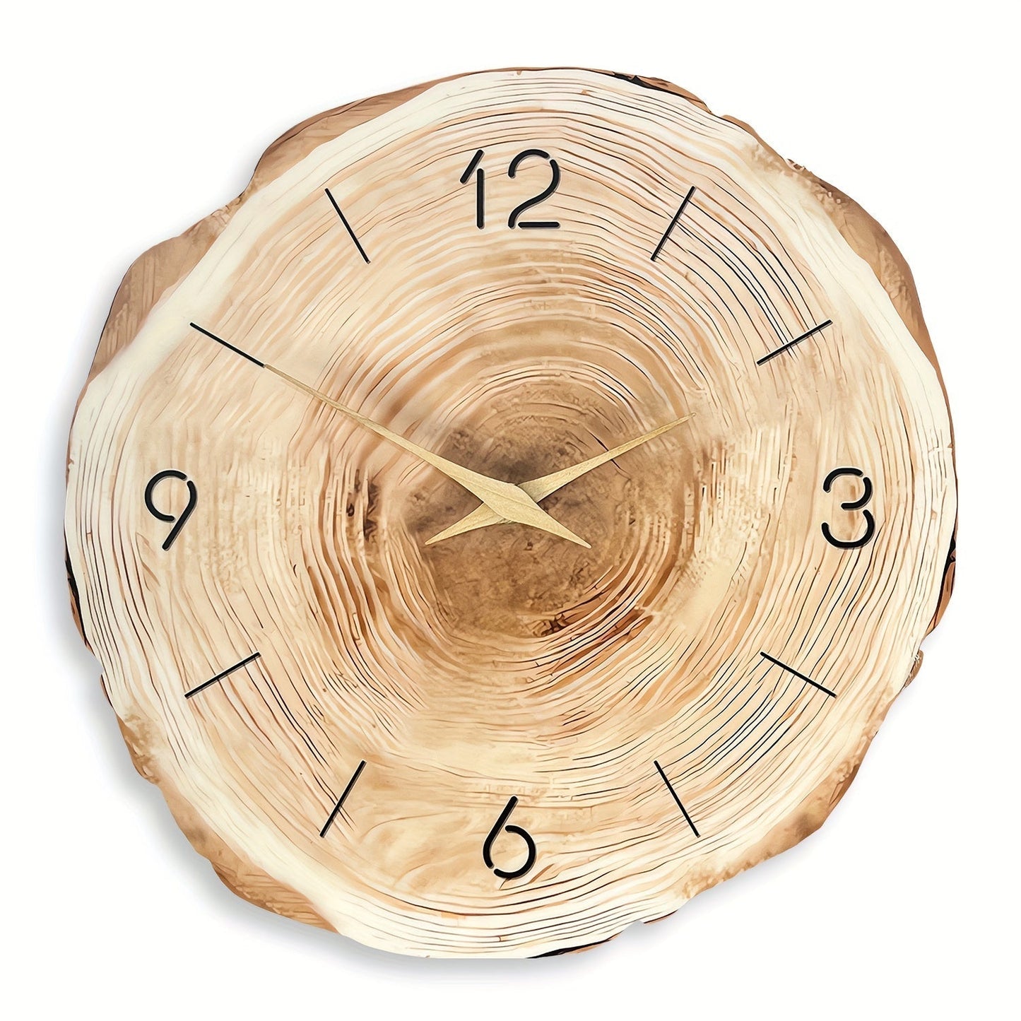 Horloge Murale Bois Silencieuse Design Naturel