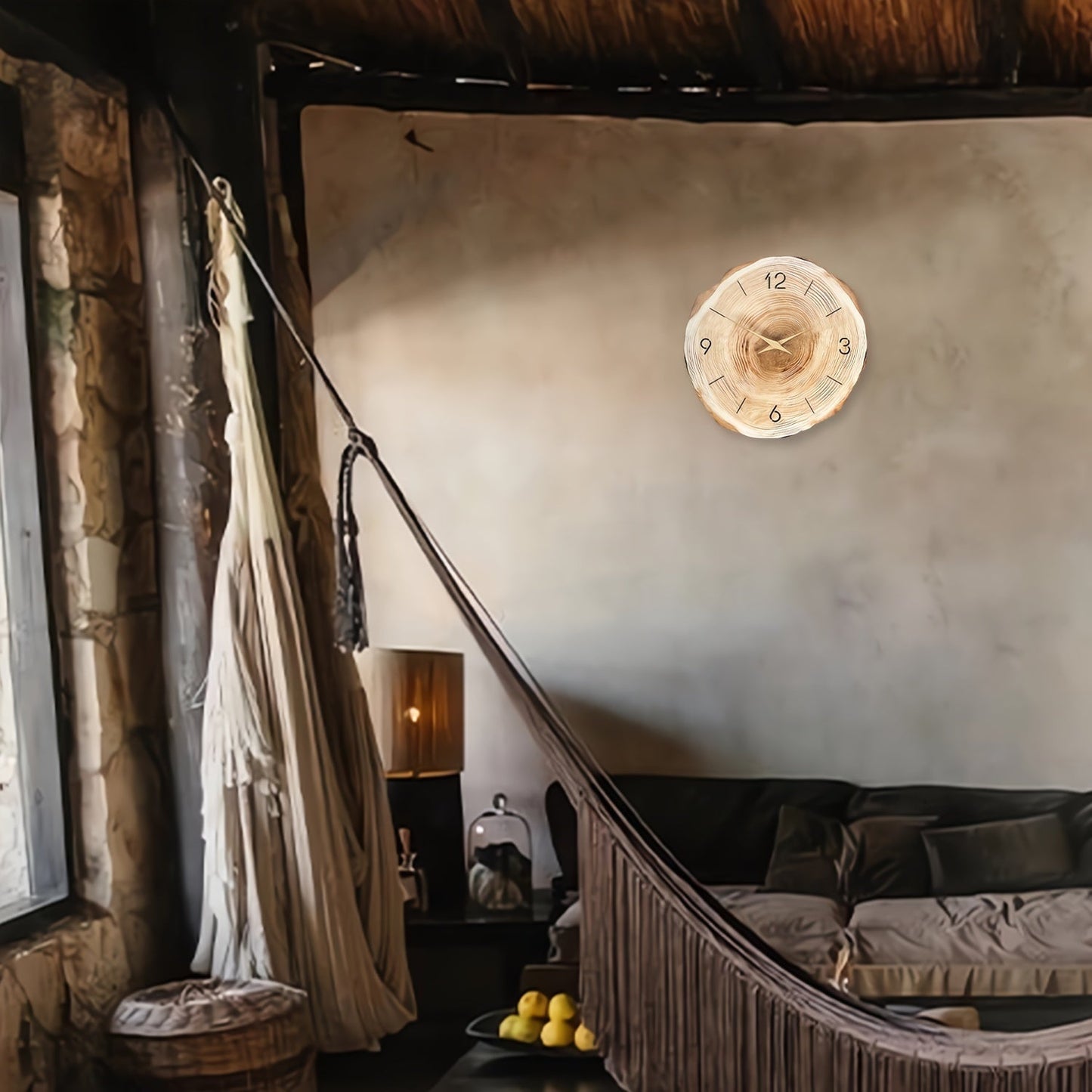 Horloge Murale Bois Silencieuse Design Naturel