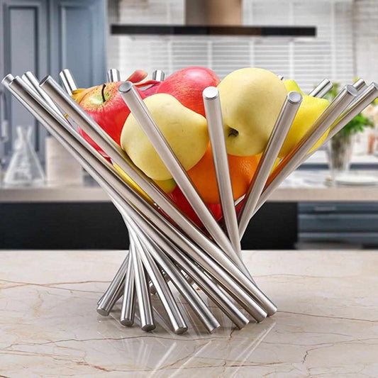 Bol à Fruits Design en Acier Inoxydable – Élégance Moderne pour une Cuisine Raffinée