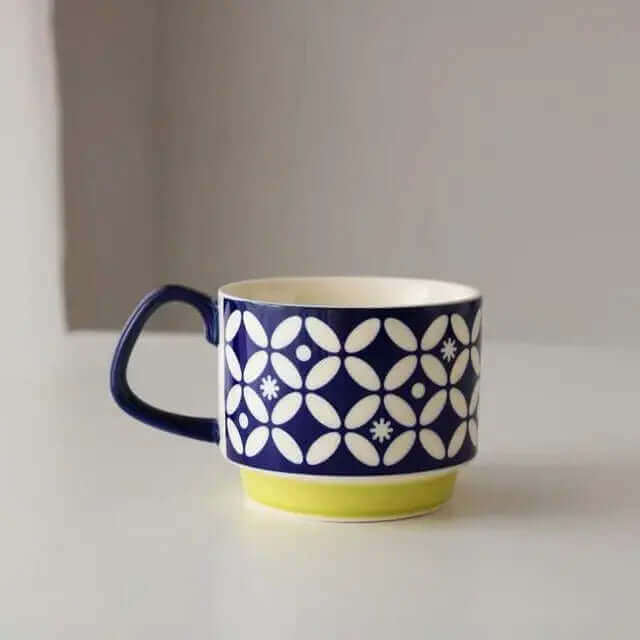 Tasses à Café en Céramique Rétro – Élégance Vintage avec 8 Motifs Uniques
