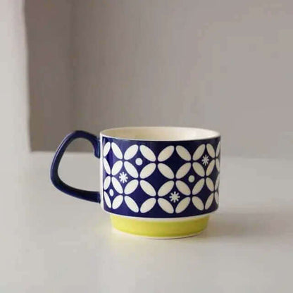 Tasses à Café Rétro en Céramique – 8 Motifs Uniques Disponibles