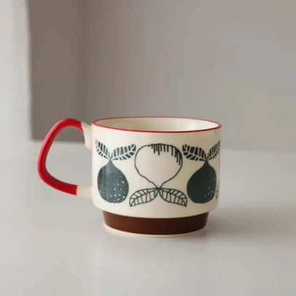 Tasses à Café Rétro en Céramique – 8 Motifs Uniques Disponibles
