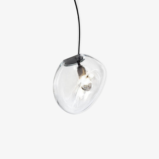 Suspension Goutte d’Eau en Verre Soufflé, Ø20–30cm, LED
