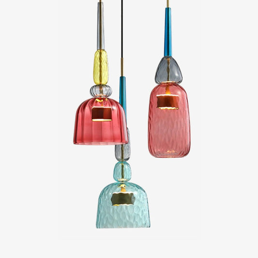 Suspension LED Illumy, Verre Coloré Design Moderne