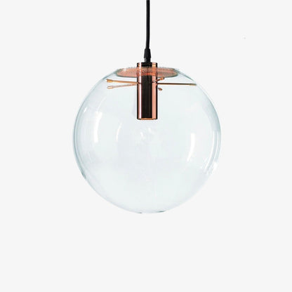 Suspension Boule Verre LED – Douille Rose Gold ou Noire