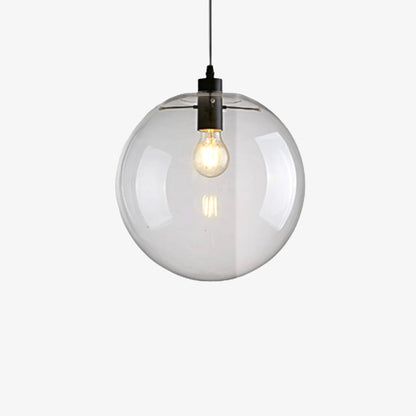 Suspension Boule Verre LED – Douille Rose Gold ou Noire